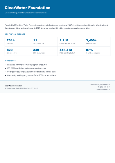 Fact sheet