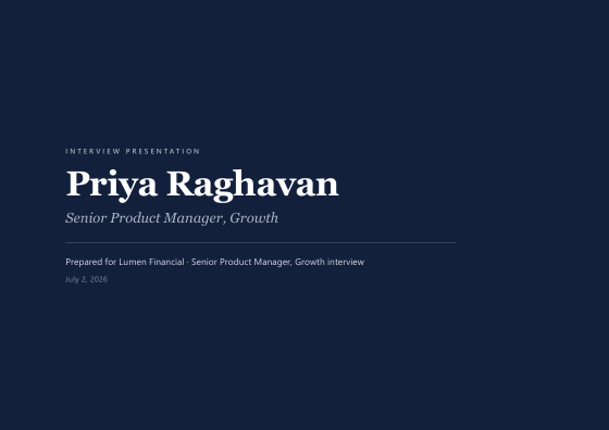 Interview presentation (executive)