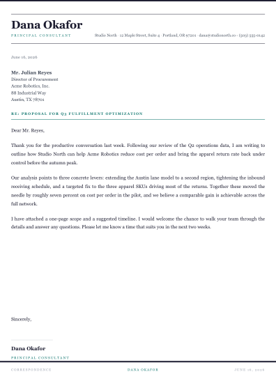 Letter (editorial)