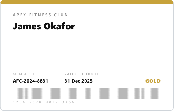 Membership card (minimal)