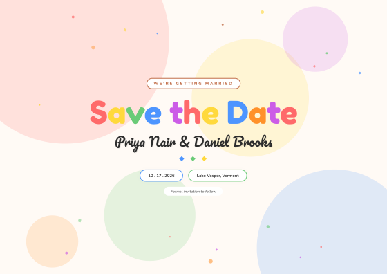 Save the date (colorful)